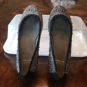 Silver studded flats
